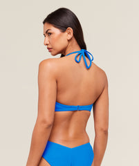 Twist Front Bikini Top - Barbell Blue