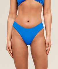 Dipped Front Bikini Bottom - Barbell Blue
