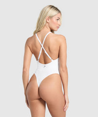Strappy All in One Bodysuit - White