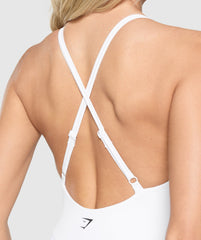 Strappy All in One Bodysuit - White