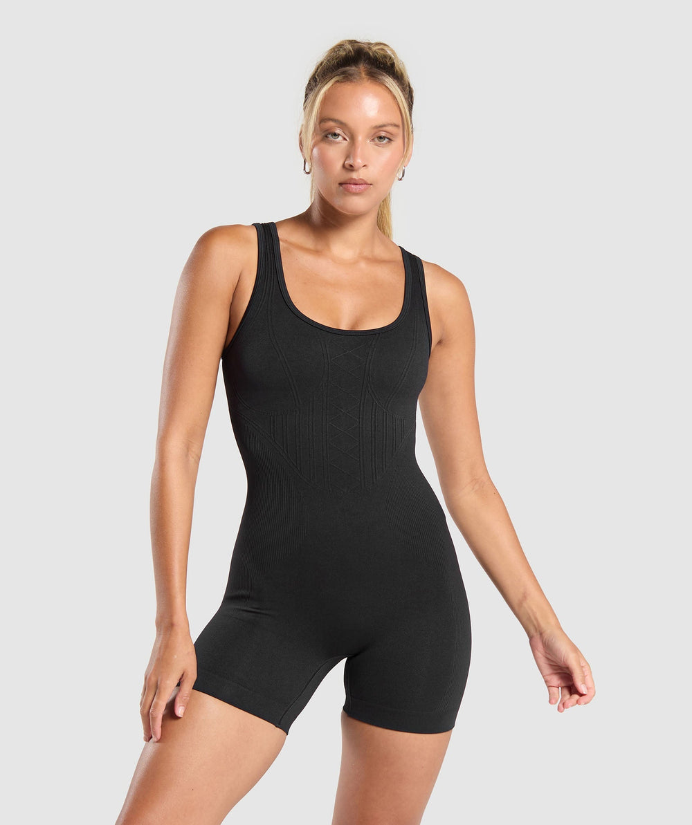 Corset Seamless Bodysuit - Black