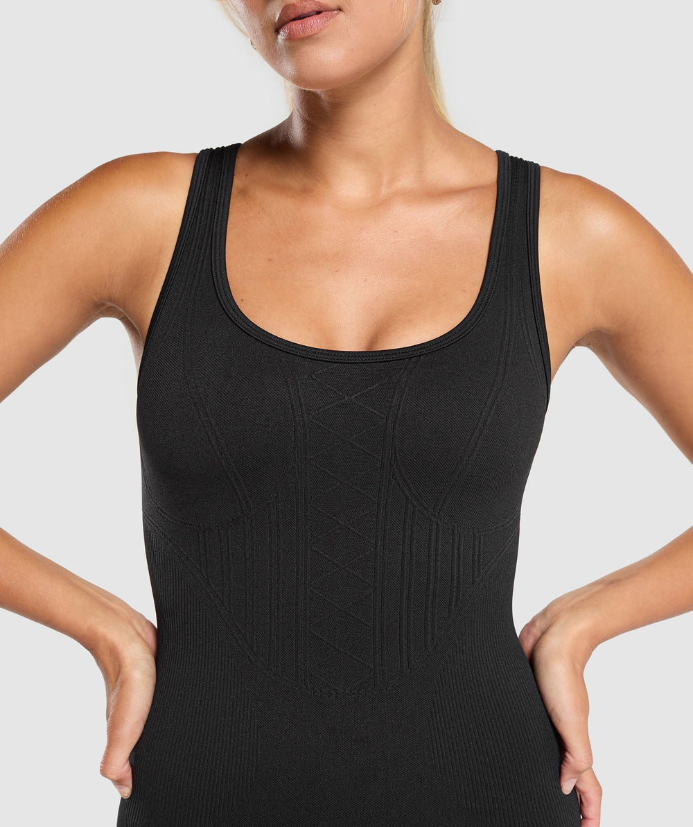 Corset Seamless Bodysuit - Black