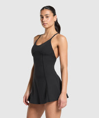 Strappy 2-in-1 Dress - Black