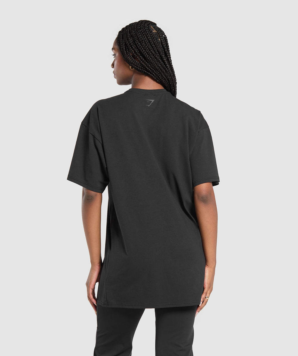 Oversized T-Shirt Dress - Black
