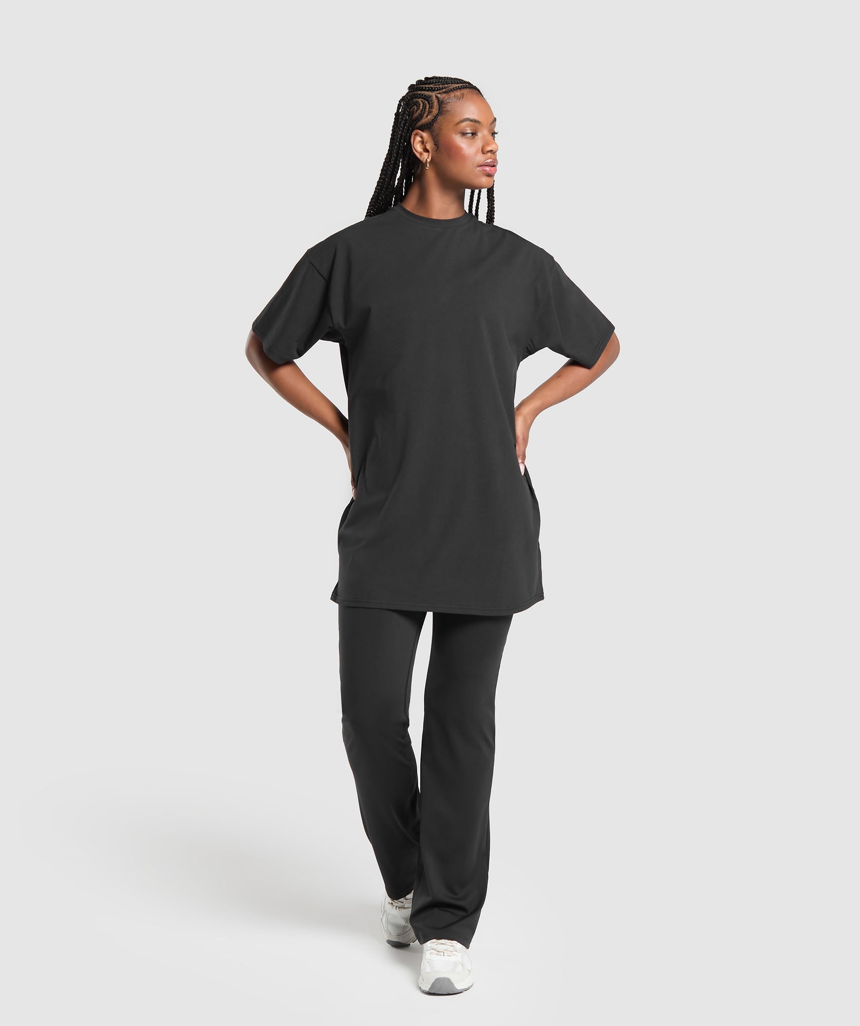 Oversized T-Shirt Dress - Black