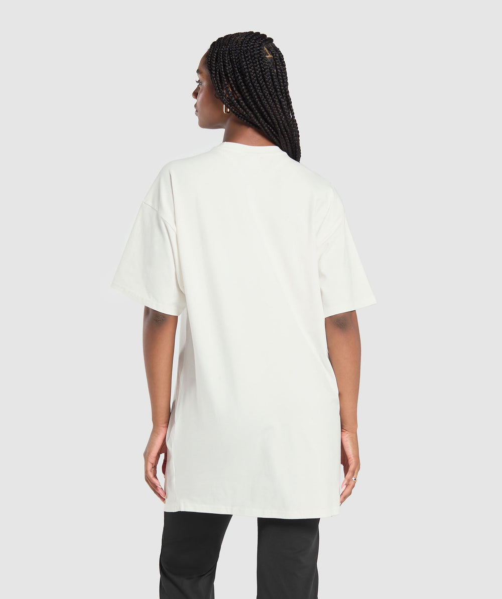 Oversized T-Shirt Dress - Soft White