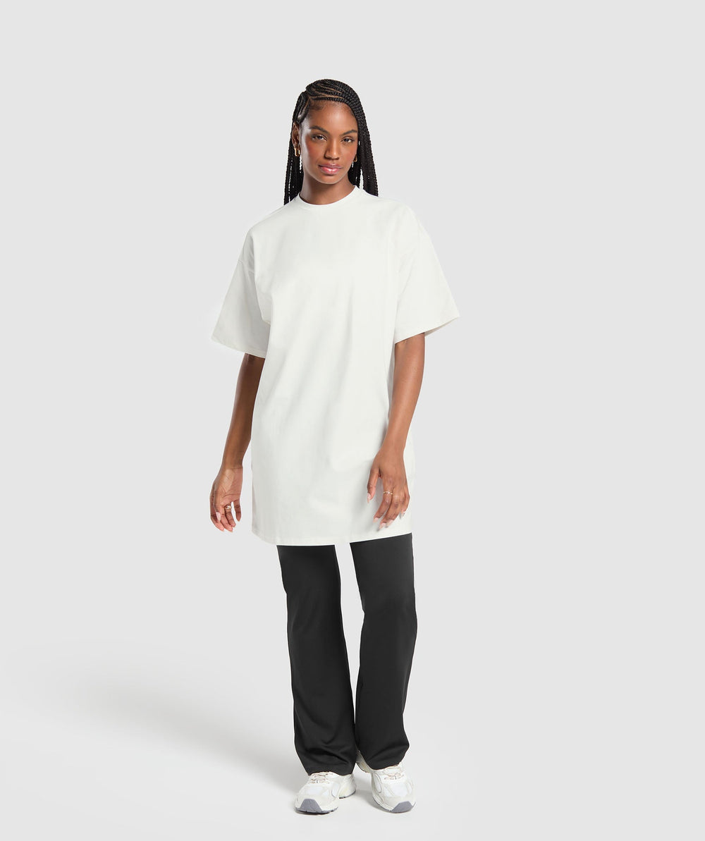 Oversized T-Shirt Dress - Soft White