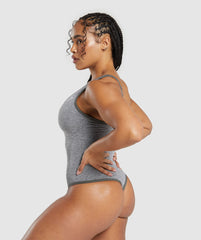 Lift Seamless Bodysuit - Brushed Grey/White Marl