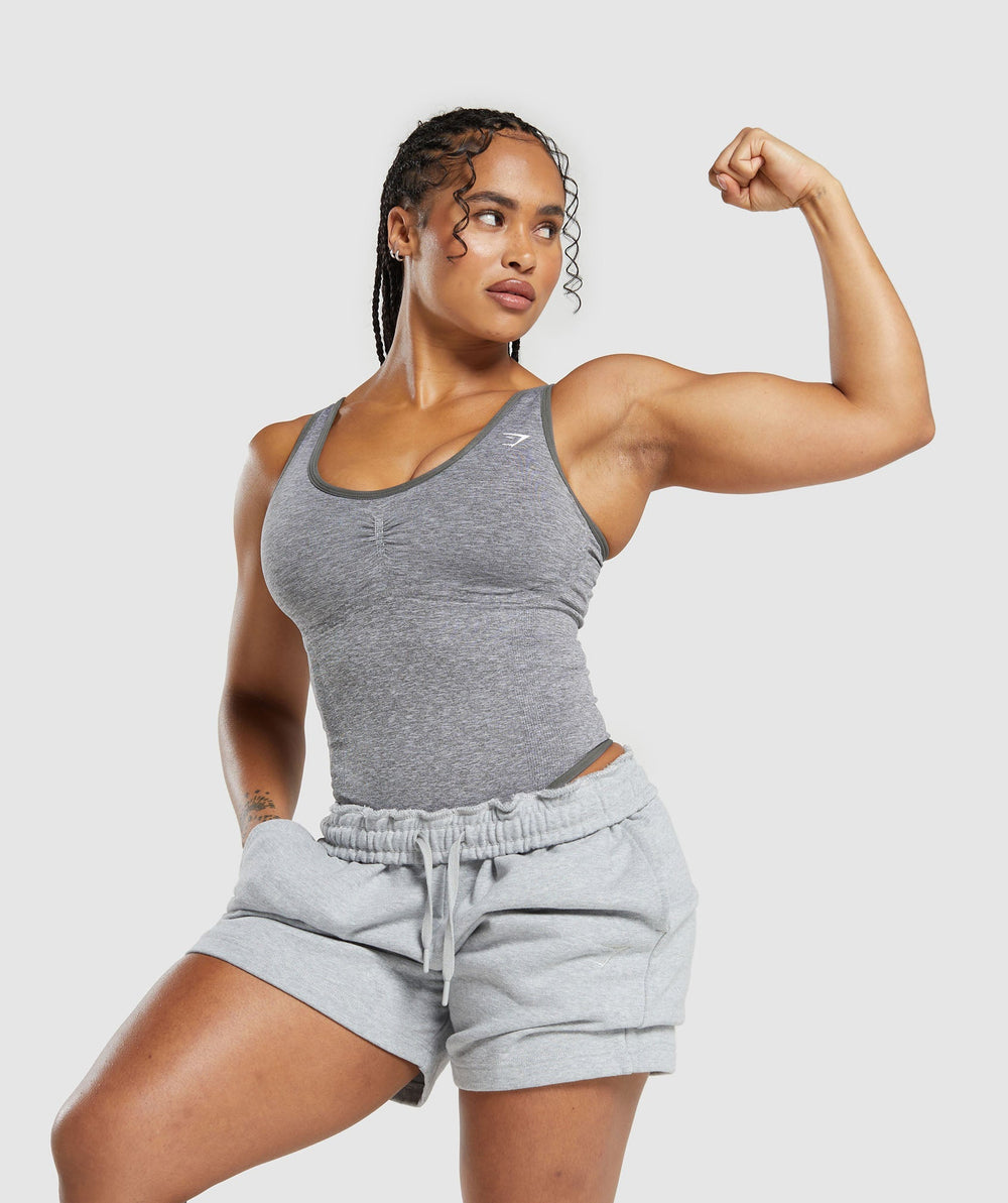 Lift Seamless Bodysuit - Brushed Grey/White Marl
