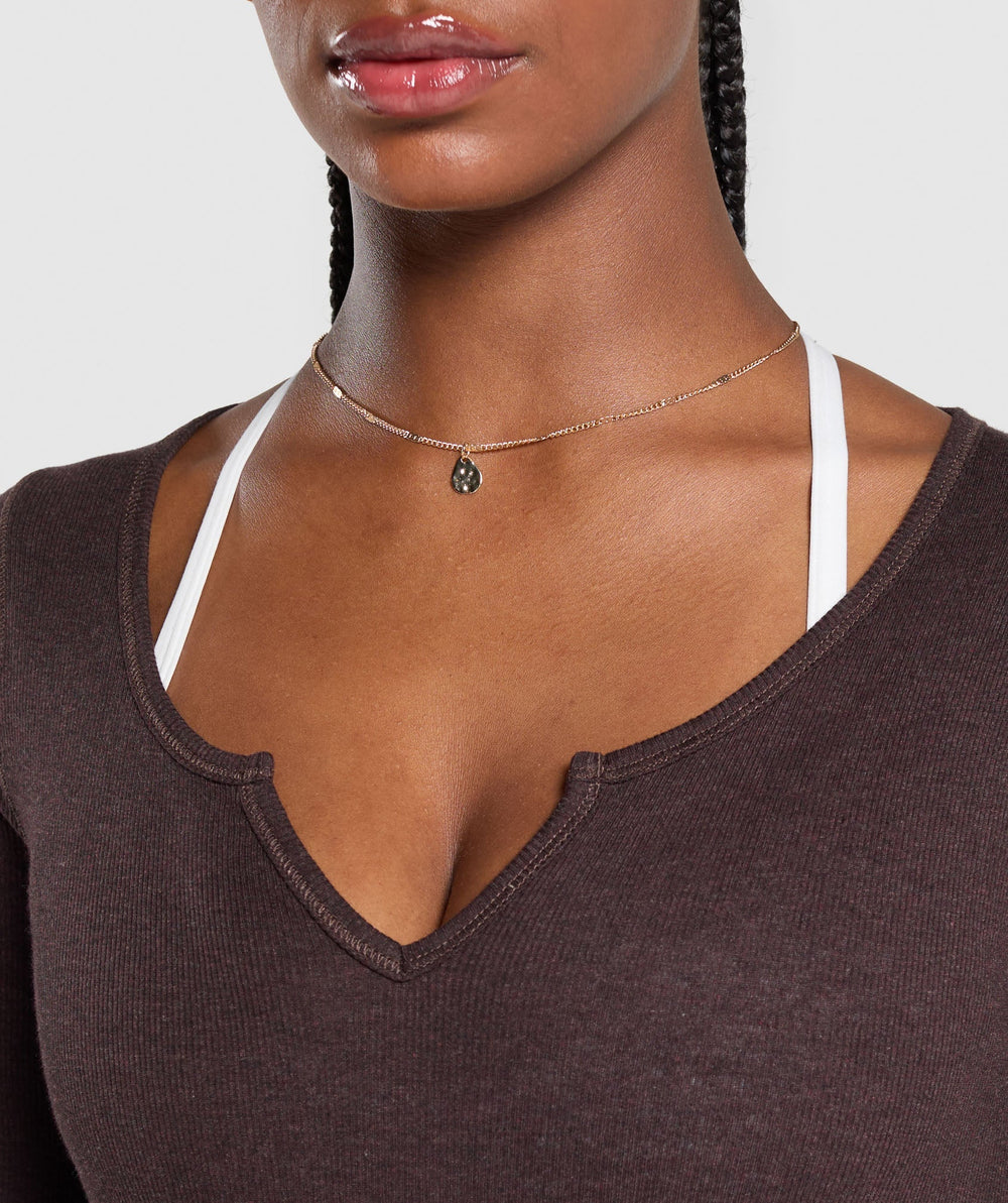 Ribbed Cotton Long Sleeve Bodysuit - Brown Marl