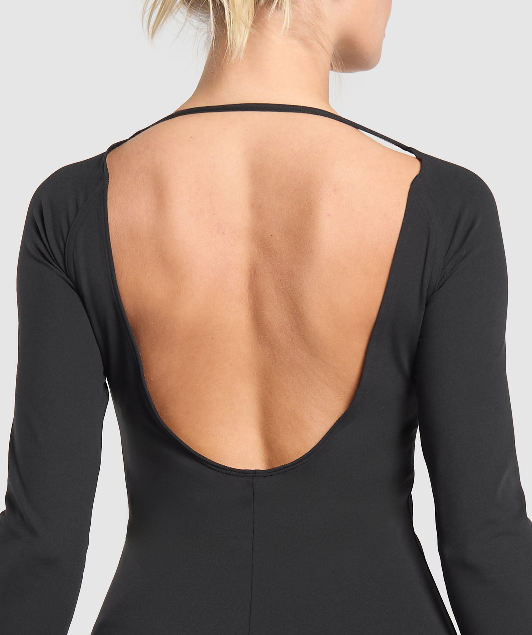 Long Sleeve Workout Dress - Black