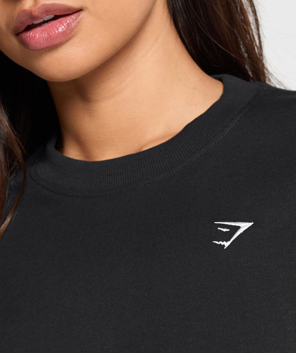 Lifting Longline T-Shirt Dress - Black
