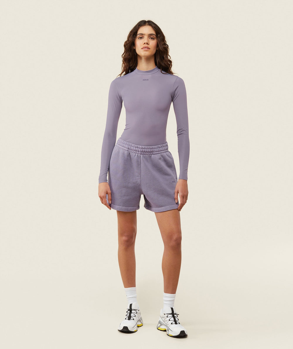 everywear Long Sleeve Active Bodysuit - Fog Purple