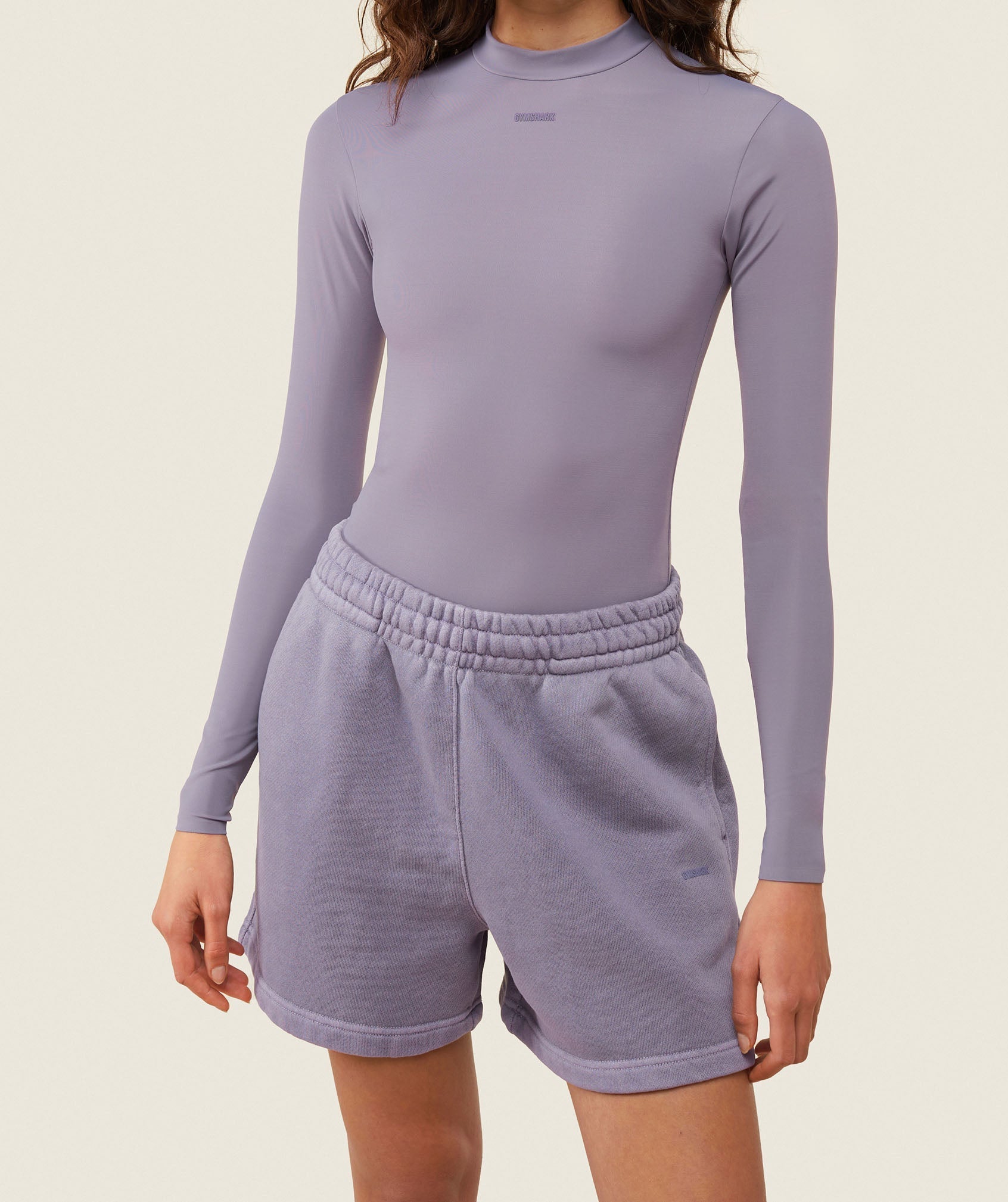 everywear Long Sleeve Active Bodysuit - Fog Purple