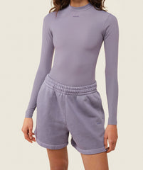 everywear Long Sleeve Active Bodysuit - Fog Purple