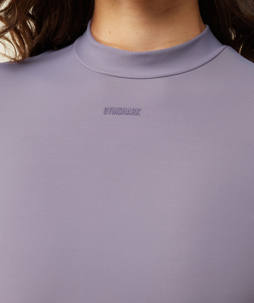 everywear Long Sleeve Active Bodysuit - Fog Purple