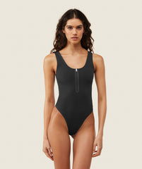 everywear Reversible Zip Leotard - Black/Heavy Blue