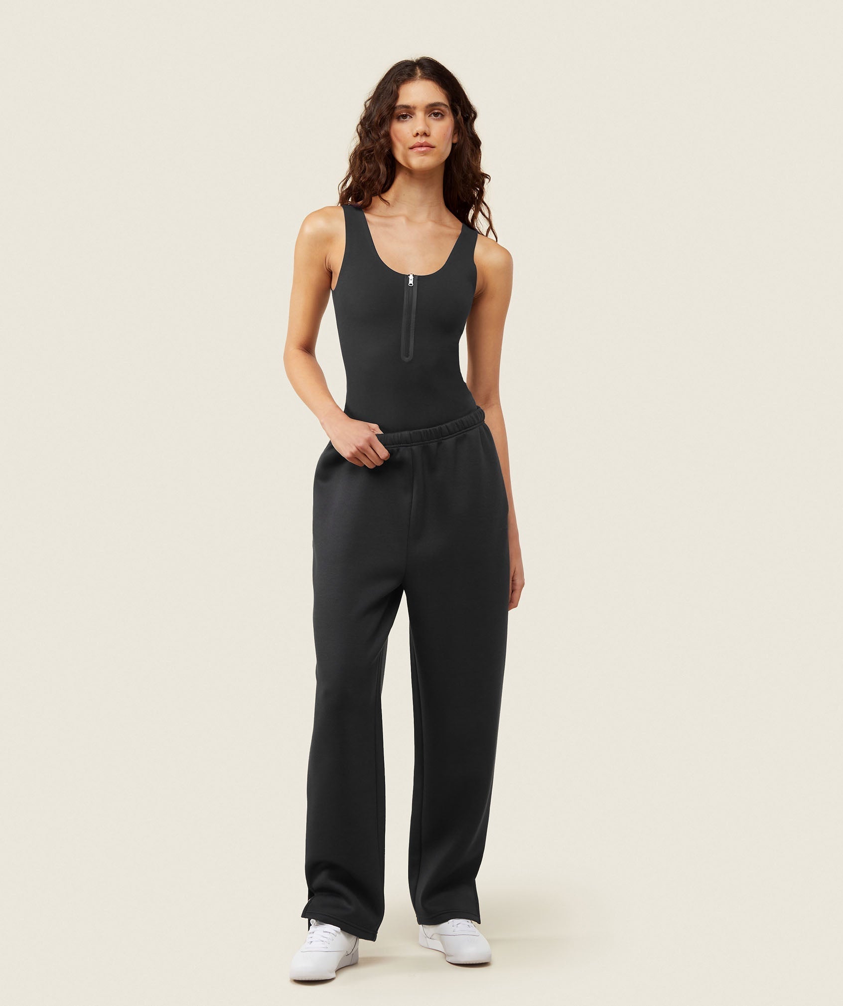everywear Reversible Zip Leotard - Black/Heavy Blue
