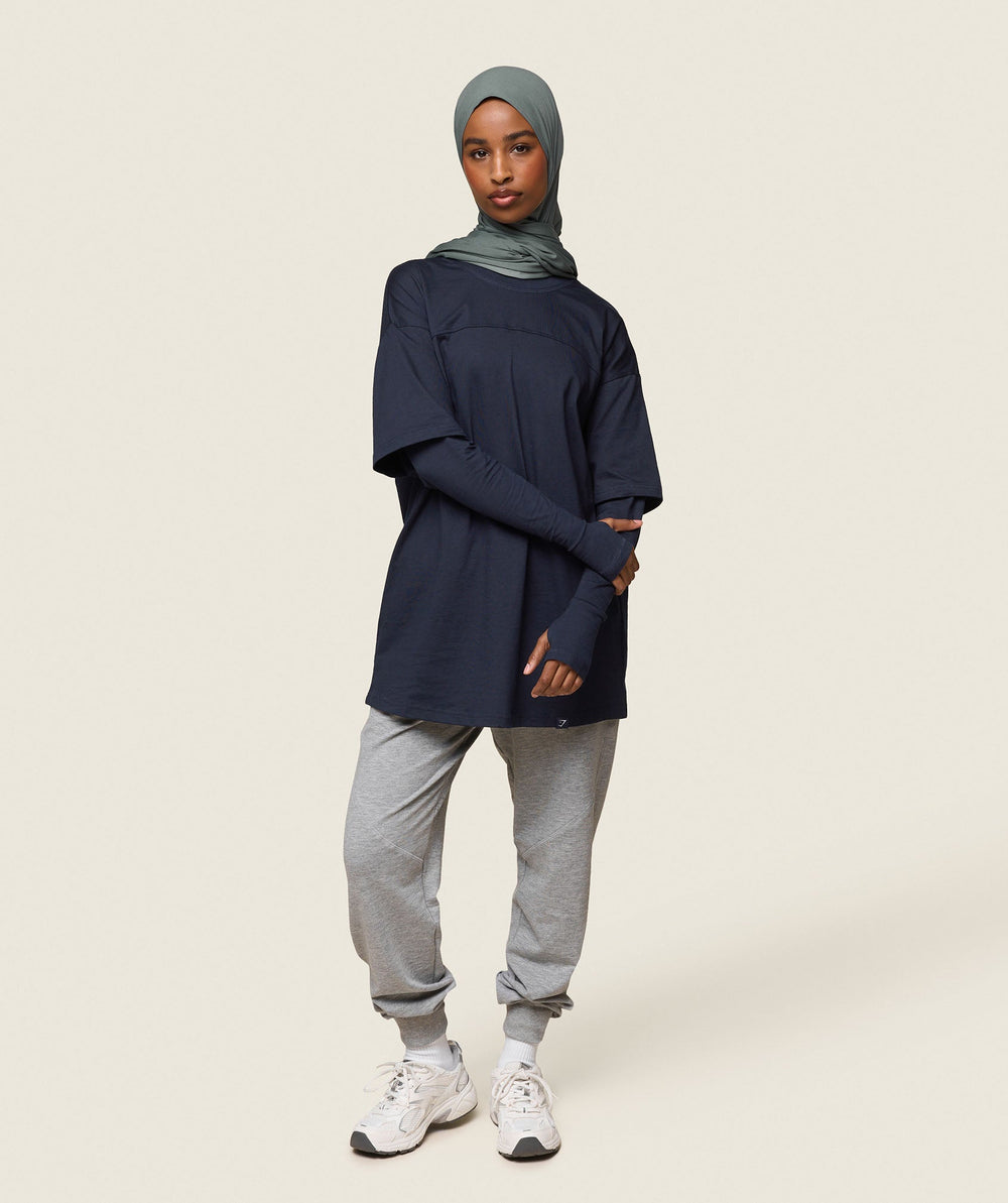 GS x Leana Deeb Oversized T-shirt - Midnight Blue