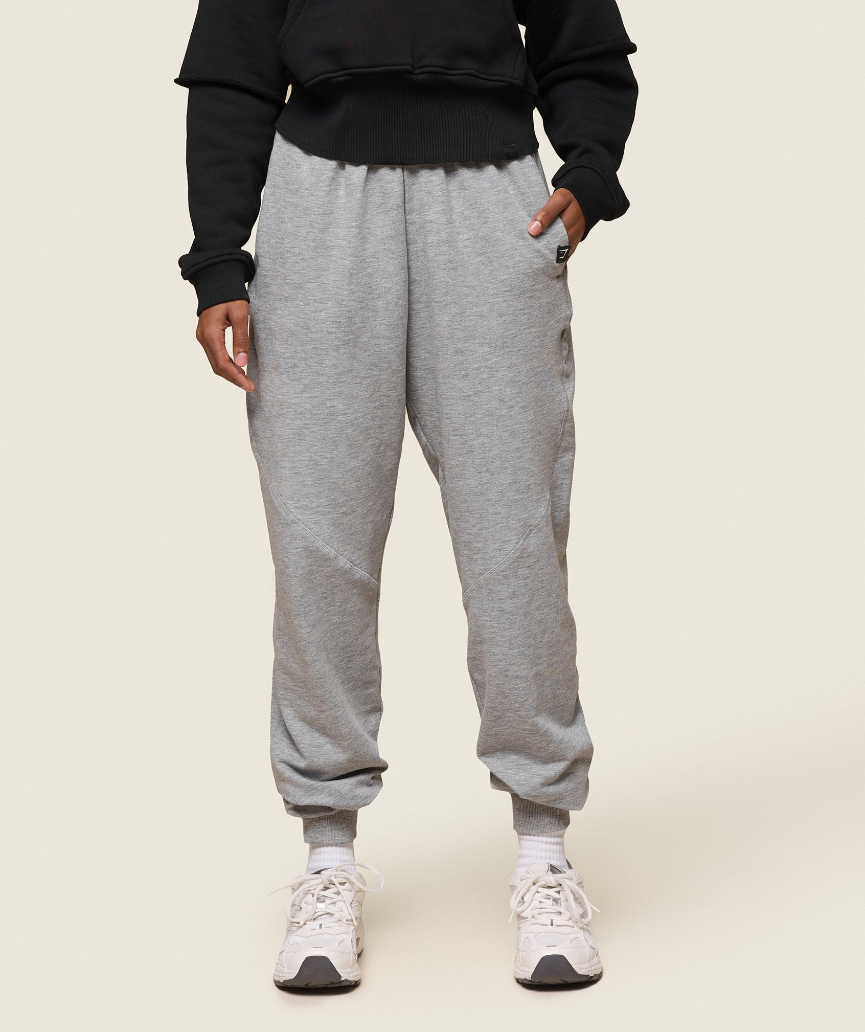 GS x Leana Deeb Training Joggers - Light Grey Marl