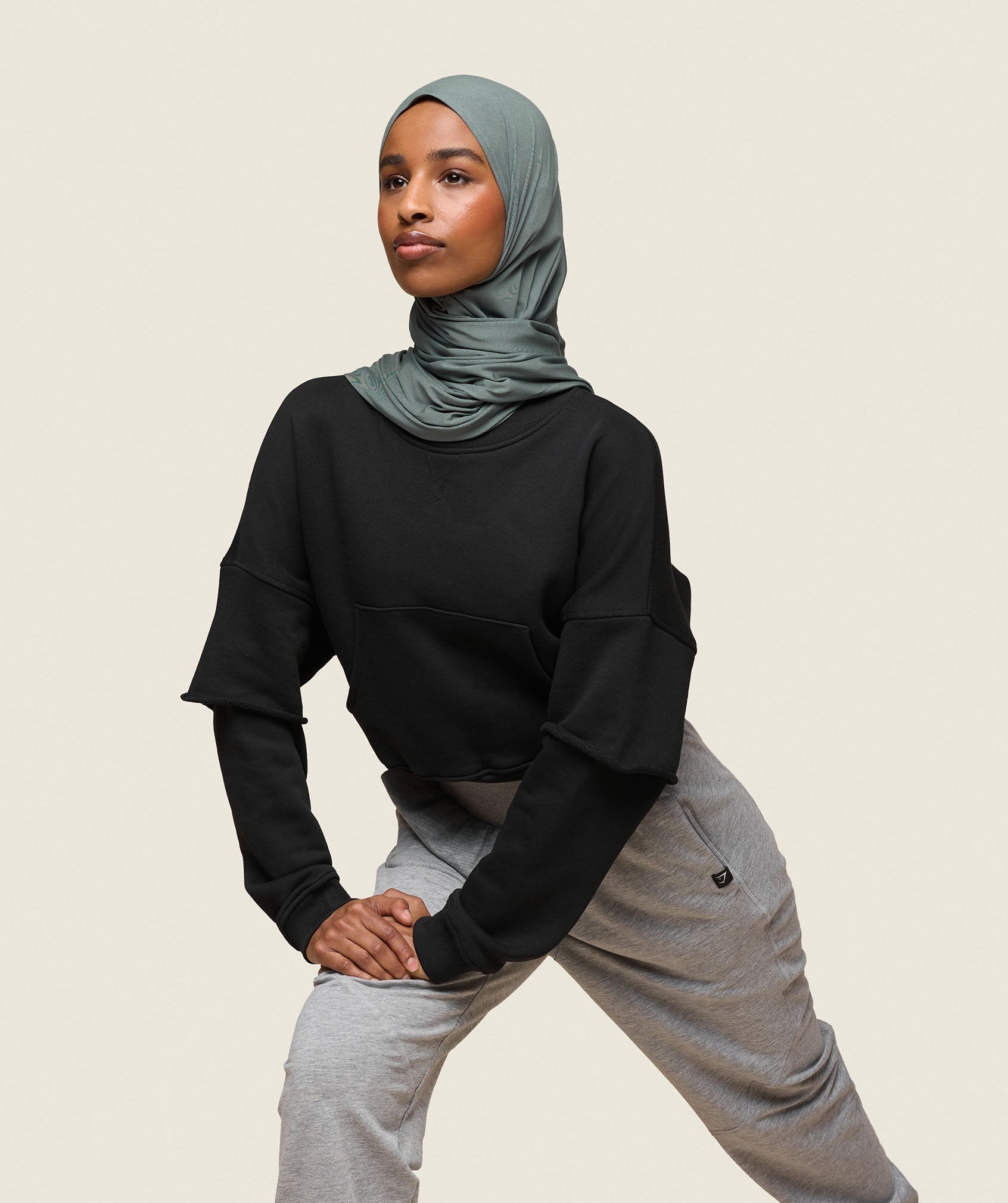 GS x Leana Deeb Training Joggers - Light Grey Marl
