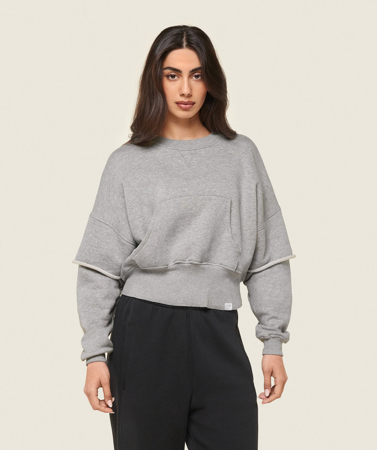 GS x Leana Deeb Sweat - Light Grey Marl