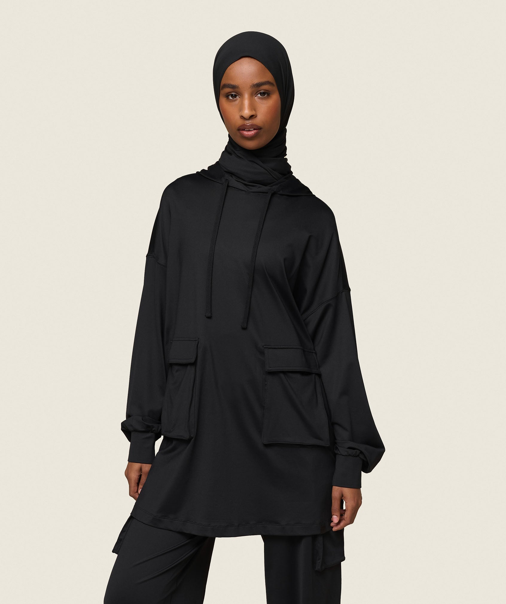 GS x Leana Deeb Oversized Hoodie - Black