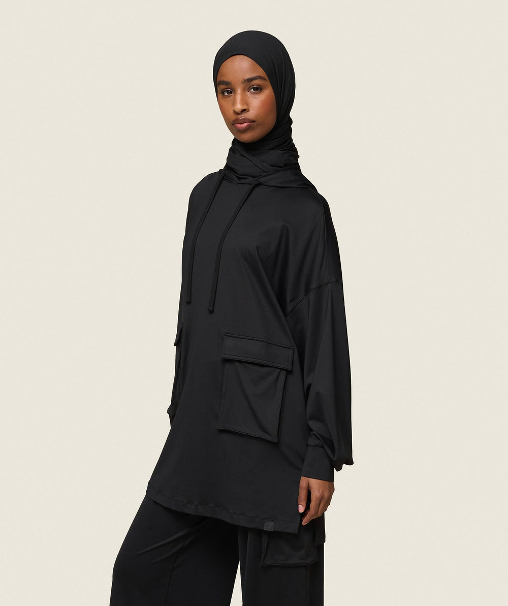 GS x Leana Deeb Oversized Hoodie - Black