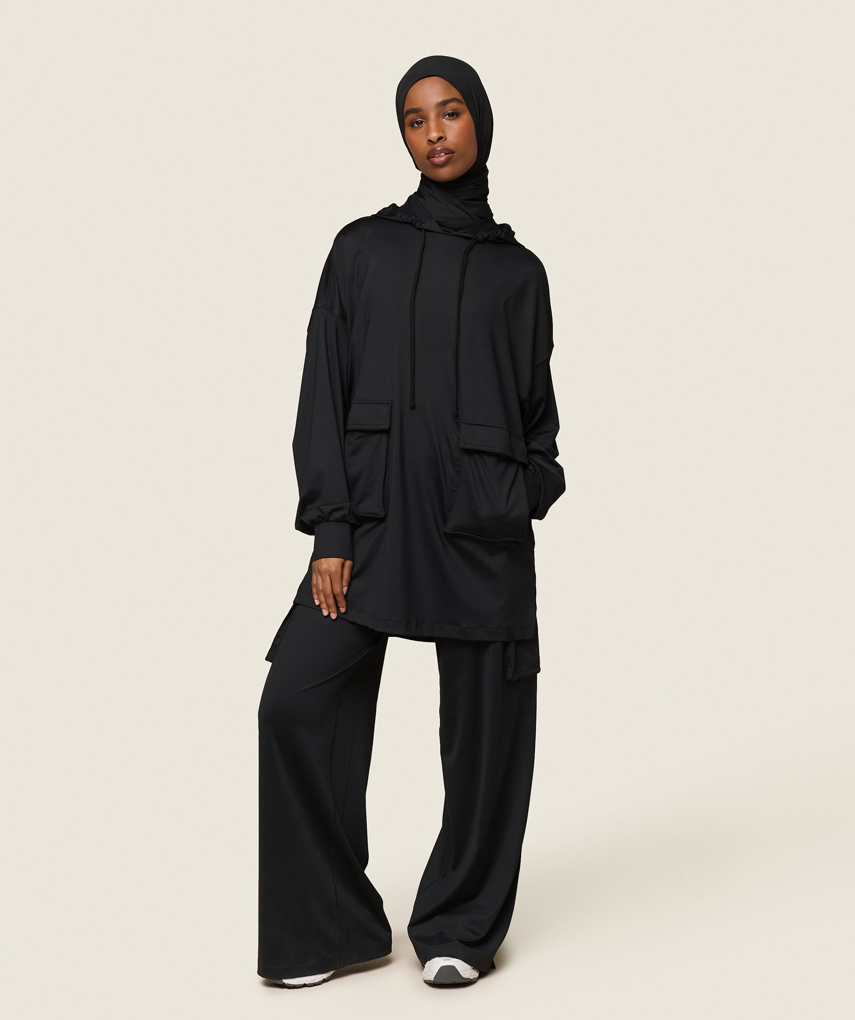 GS x Leana Deeb Oversized Hoodie - Black