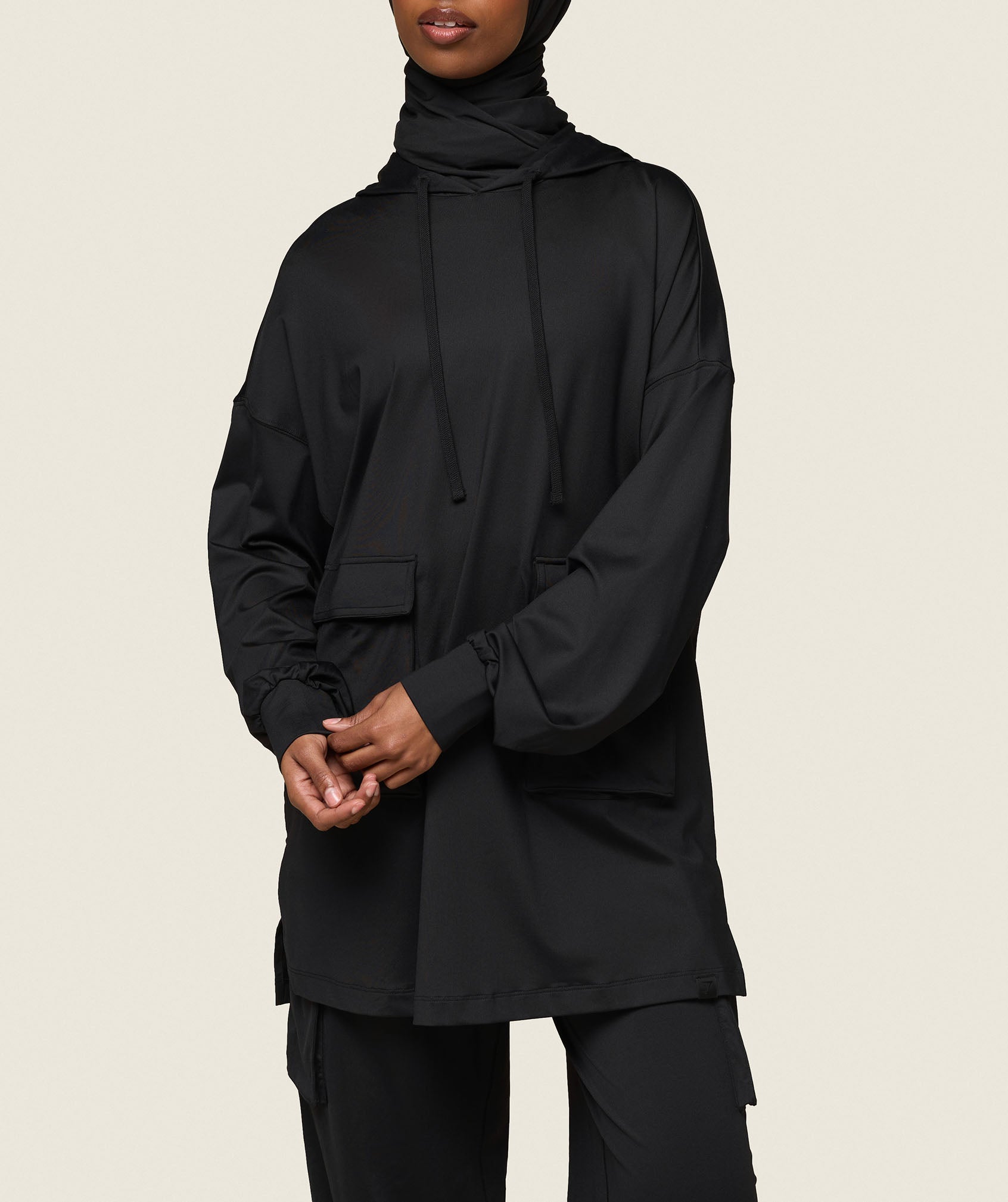 GS x Leana Deeb Oversized Hoodie - Black