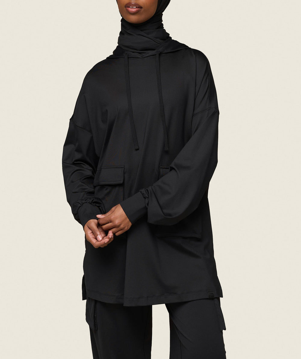 GS x Leana Deeb Oversized Hoodie - Black