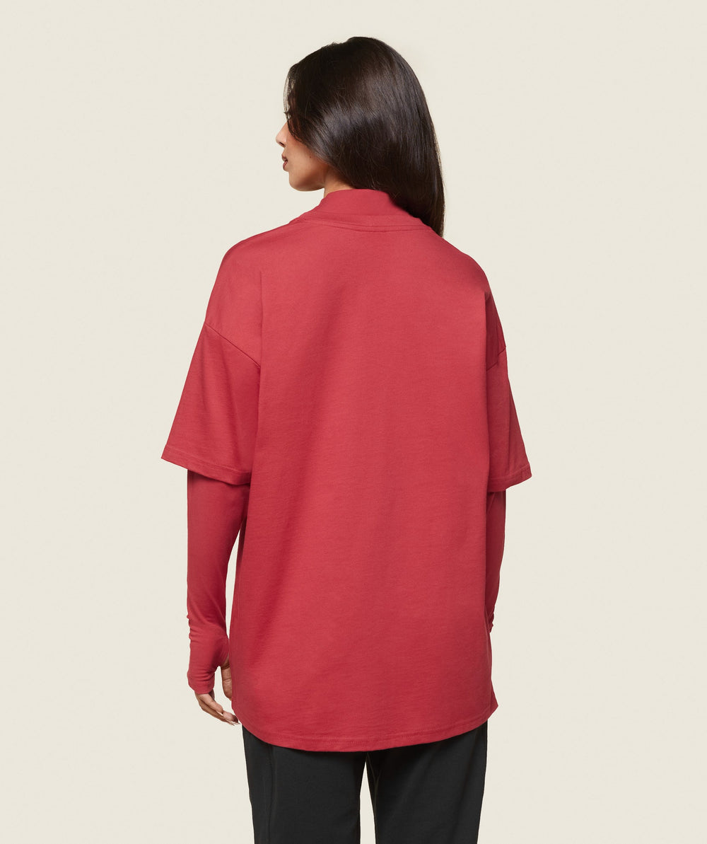 GS x Leana Deeb Oversized T-shirt - Vivid Red