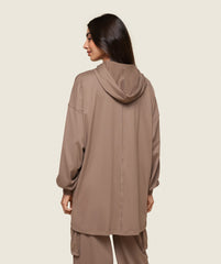GS x Leana Deeb Oversized Hoodie - Soul Brown