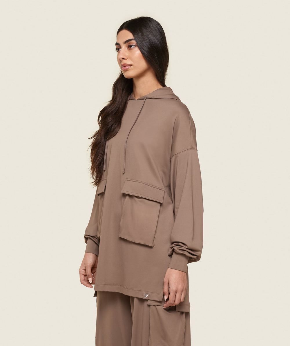 GS x Leana Deeb Oversized Hoodie - Soul Brown