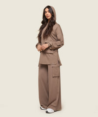 GS x Leana Deeb Oversized Hoodie - Soul Brown