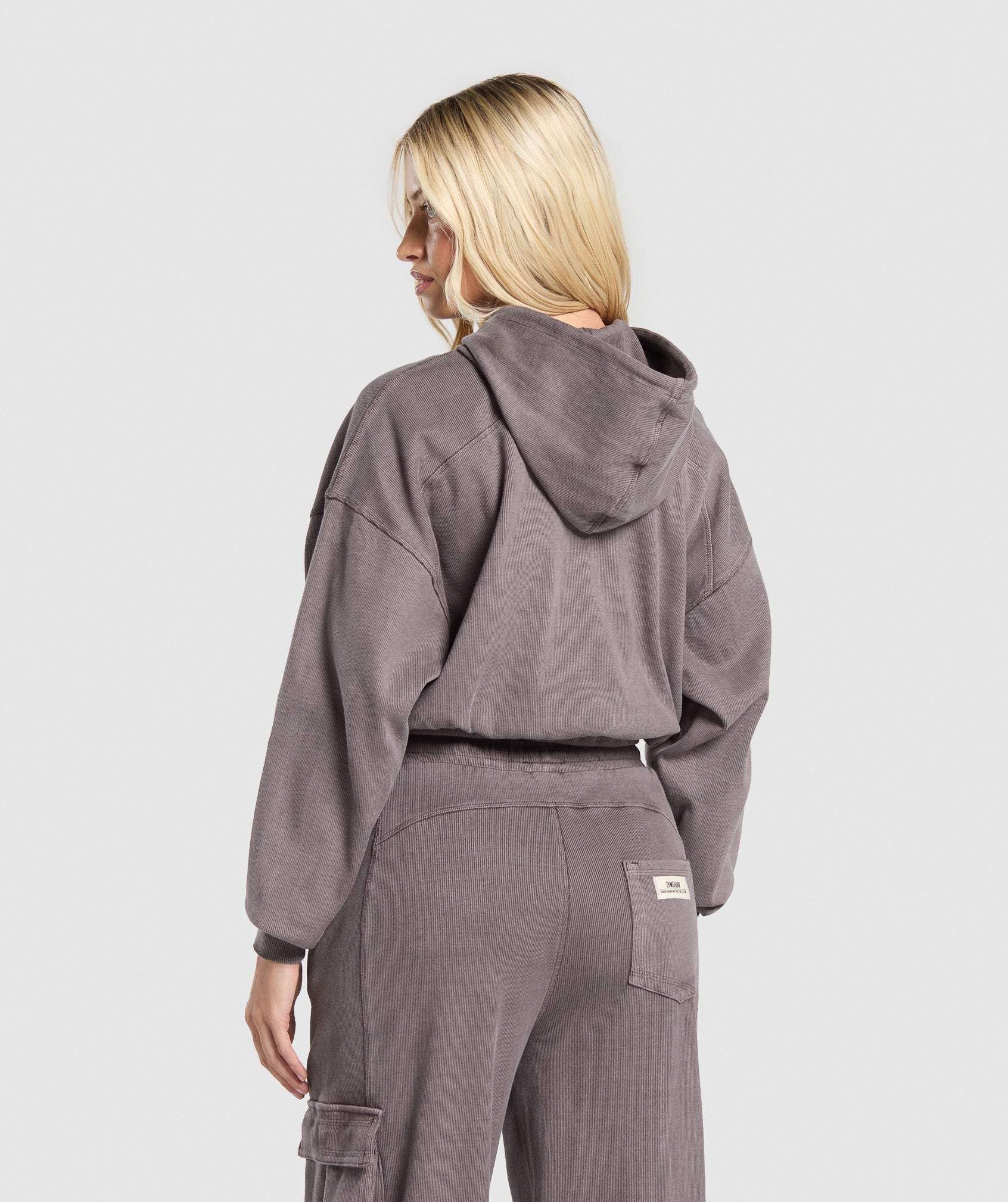 Rest Day Ribbed Hoodie - Brushed Purple