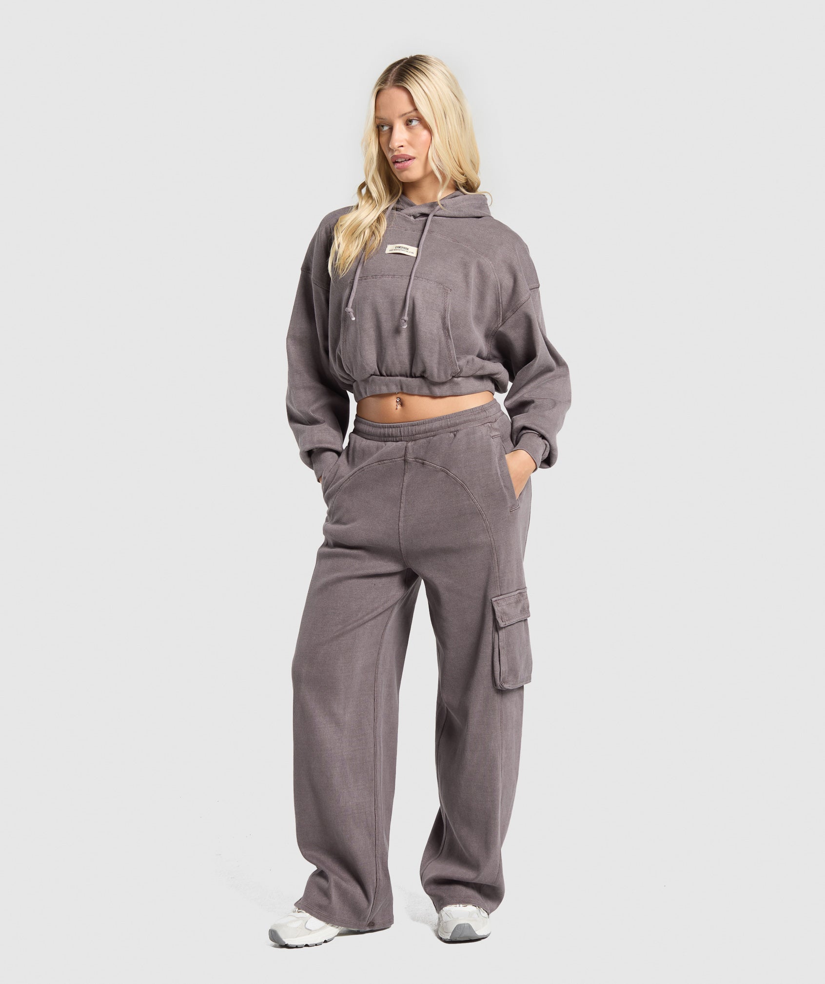 Rest Day Ribbed Hoodie - Brushed Purple