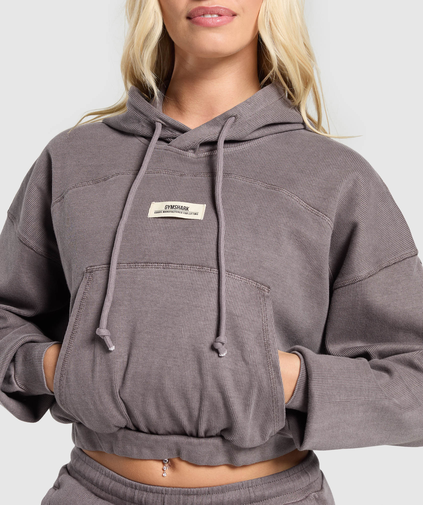 Rest Day Ribbed Hoodie - Brushed Purple