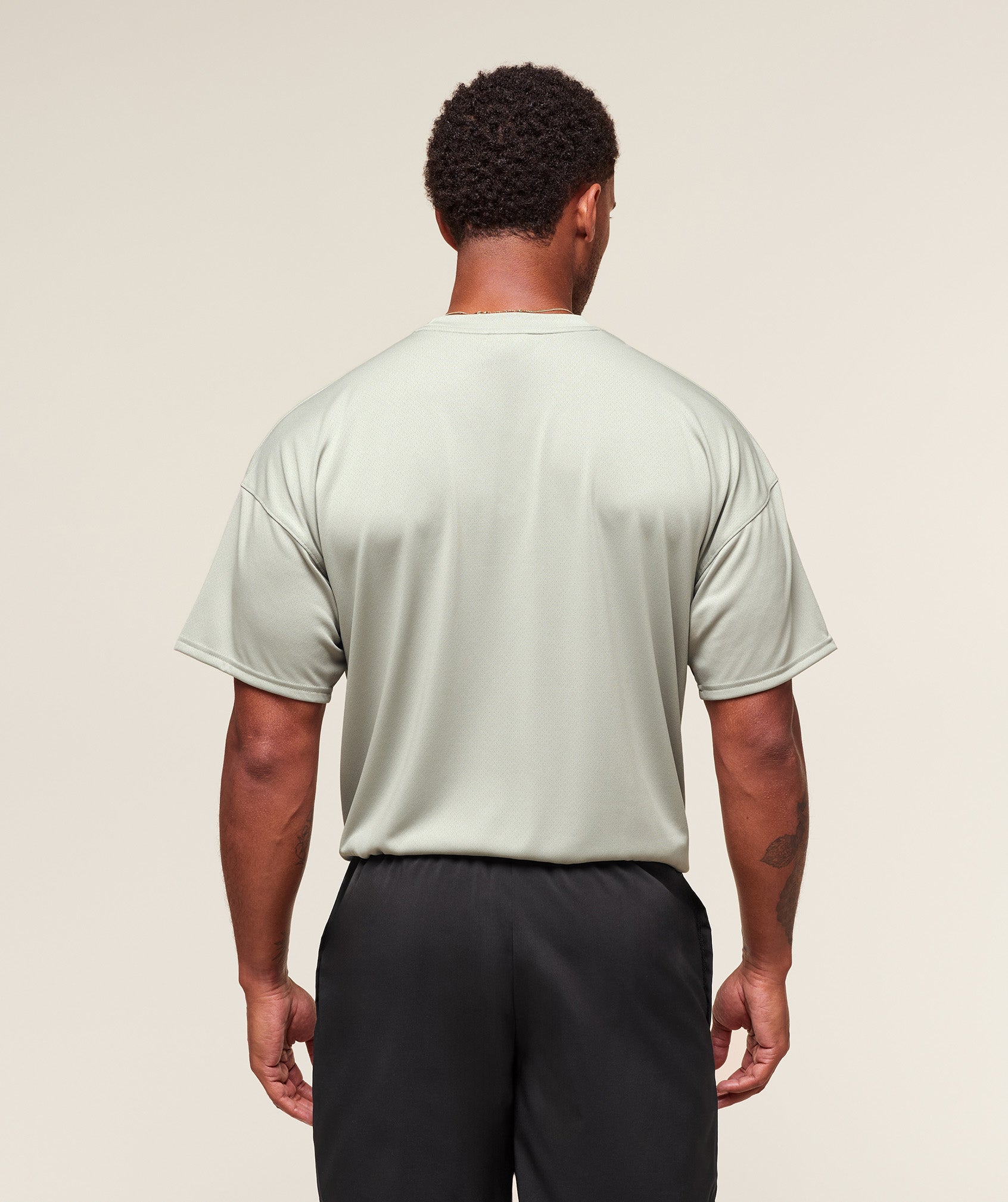 Oversized Performance T-Shirt - Stone Grey