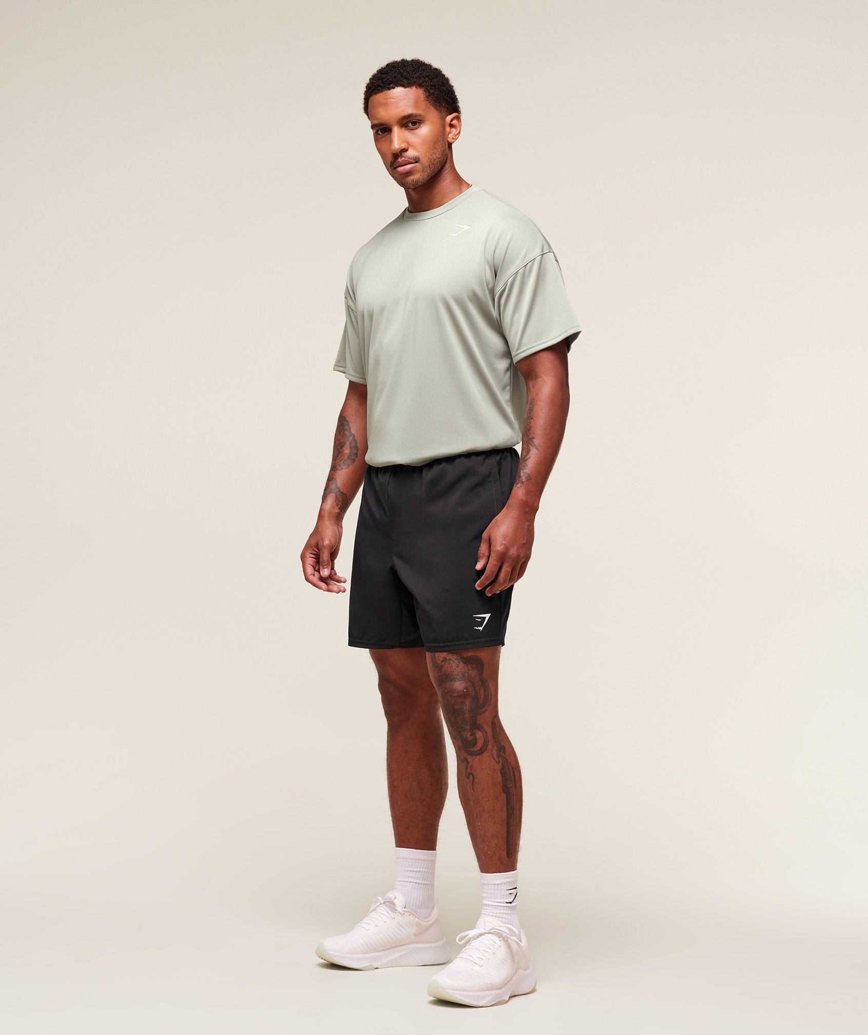 Oversized Performance T-Shirt - Stone Grey