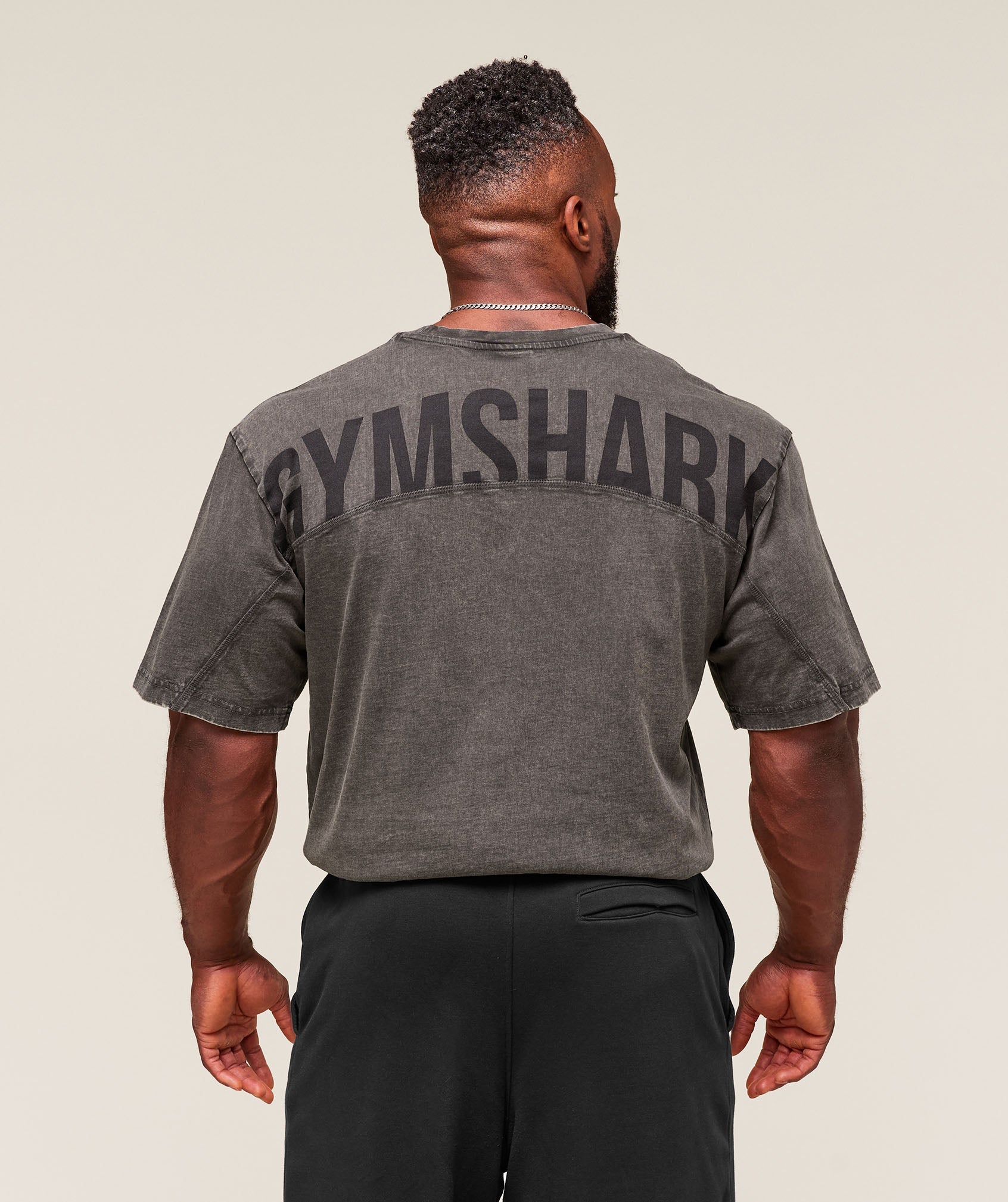 Power Washed T-Shirt - Onyx Grey/Acid Wash Small Ball