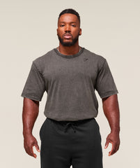 Power Washed T-Shirt - Onyx Grey/Acid Wash Small Ball