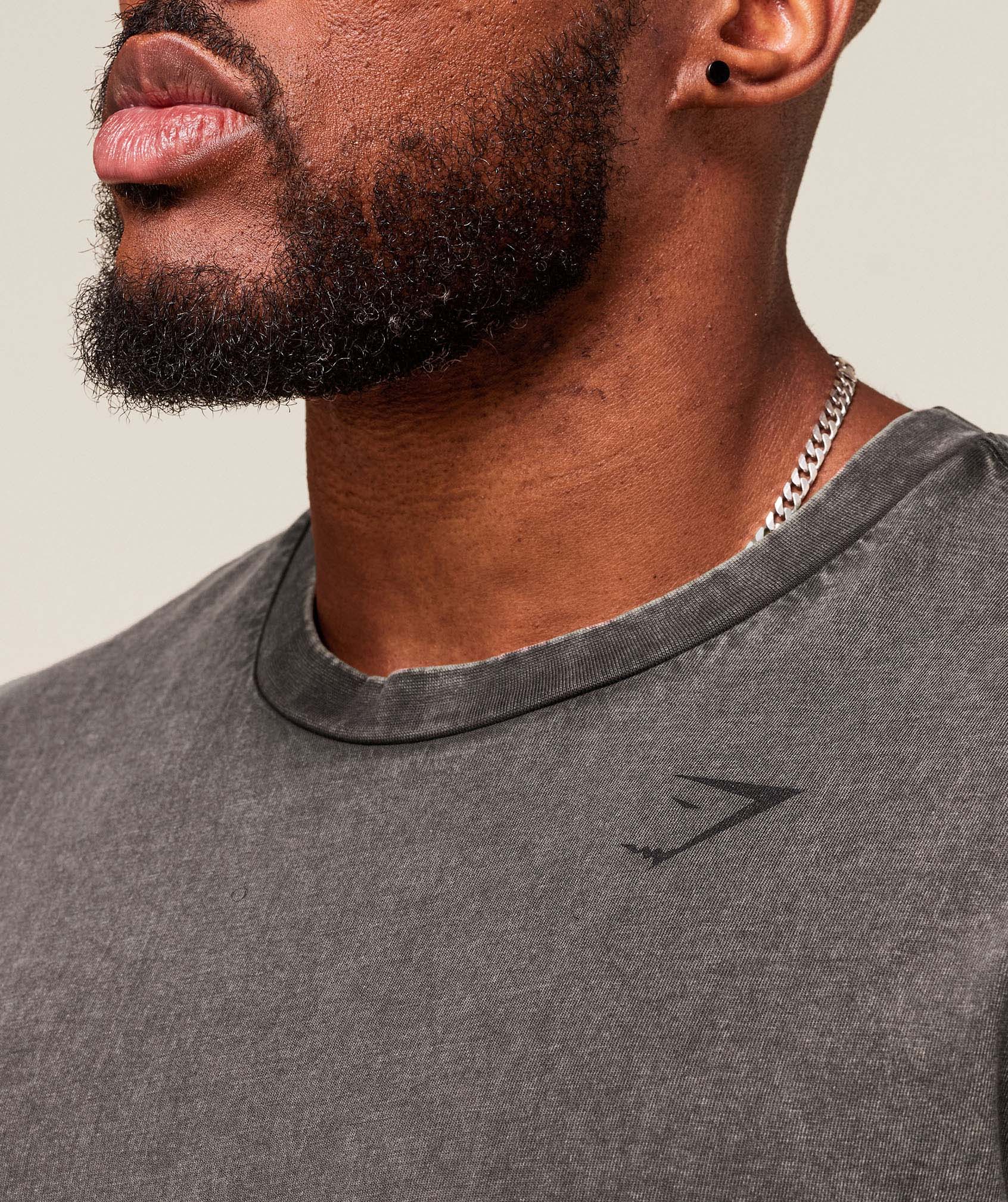 Power Washed T-Shirt - Onyx Grey/Acid Wash Small Ball