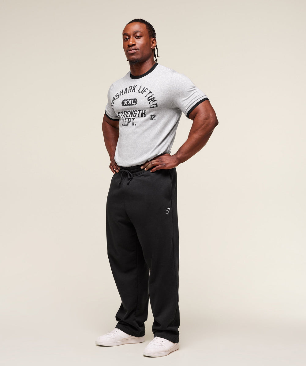XXL Strength Dept Ringer T-Shirt - Light Grey Core Marl