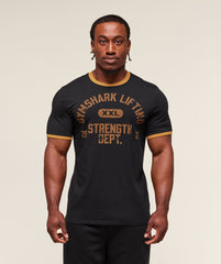 XXL Strength Dept Ringer T-Shirt - Black