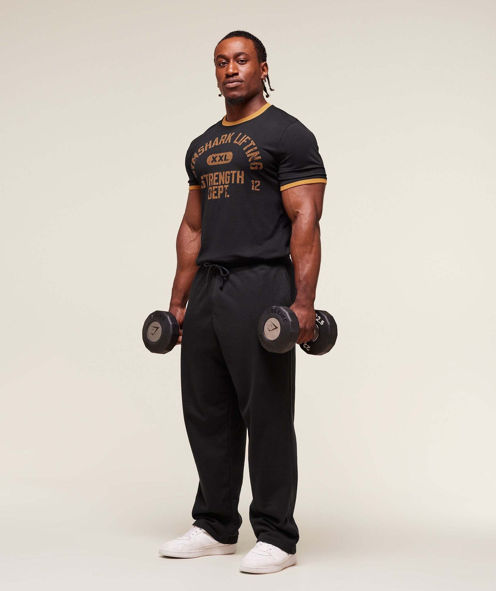XXL Strength Dept Ringer T-Shirt - Black