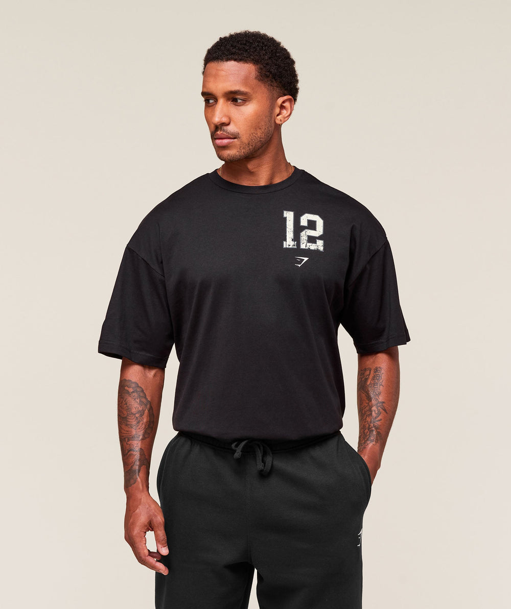 Collegiate Graphic T-shirt - Black