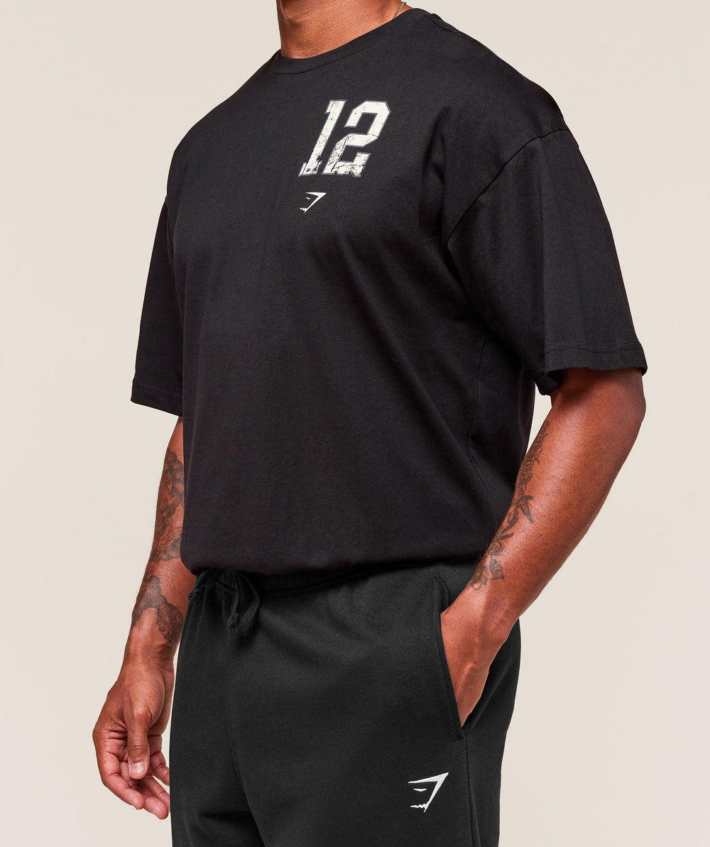 Collegiate Graphic T-shirt - Black