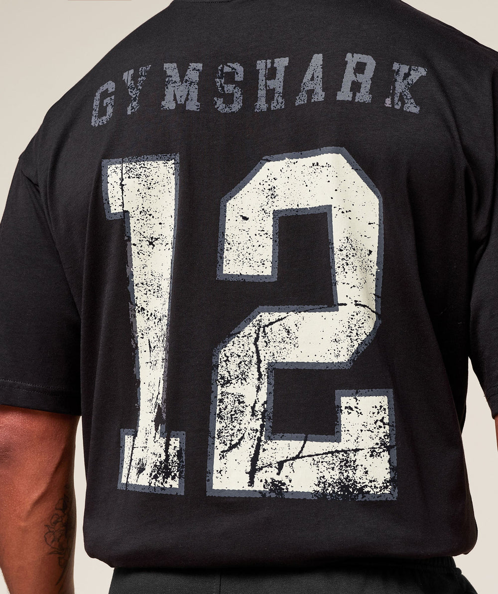 Collegiate Graphic T-shirt - Black