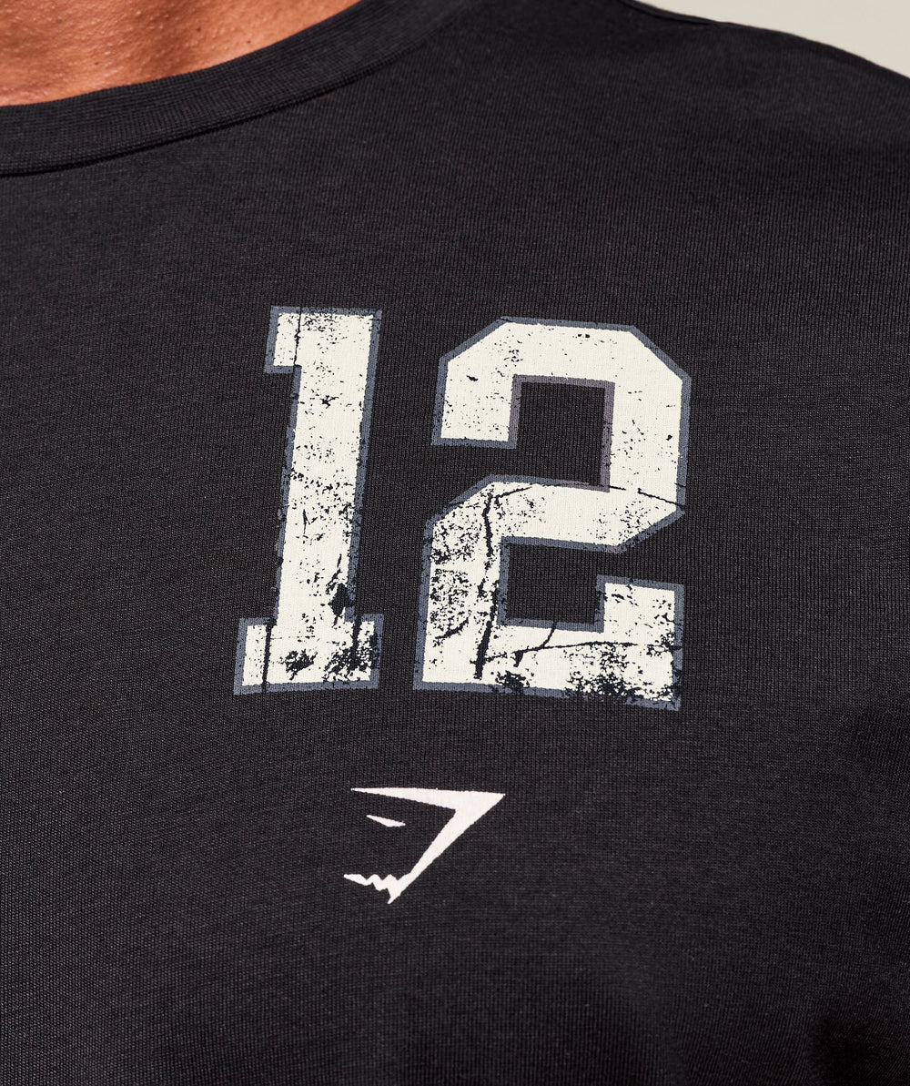 Collegiate Graphic T-shirt - Black